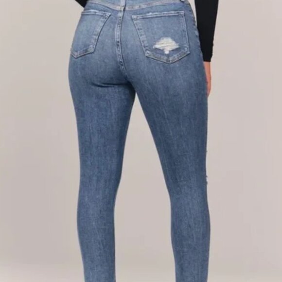 Abercrombie & Fitch Curve Love The Super Skinny Ankle Jeans High Rise - Picture 3 of 10